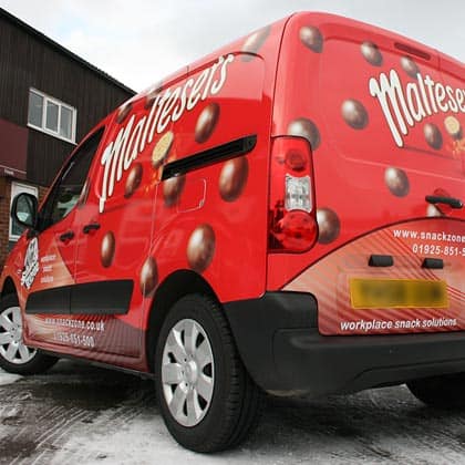 Maltesers vehicle wrap project
