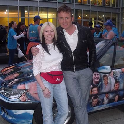 Mandy Crowther Shane Richie vehicle wrap project