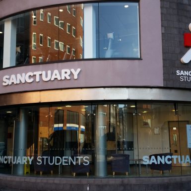 Sign lettering and logo - Sanctuary students