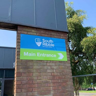 South Ribble Borough Council - wayfinding sign digitally printed vinyl.