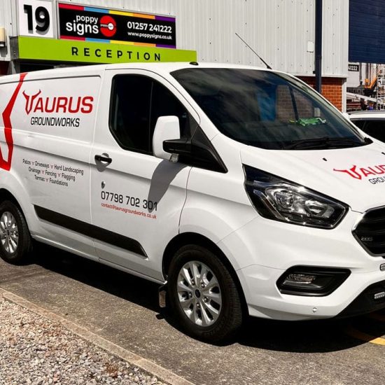 Taurus Groundworks - Digitally printed cut vinyl vehicle graphics using md5 front
