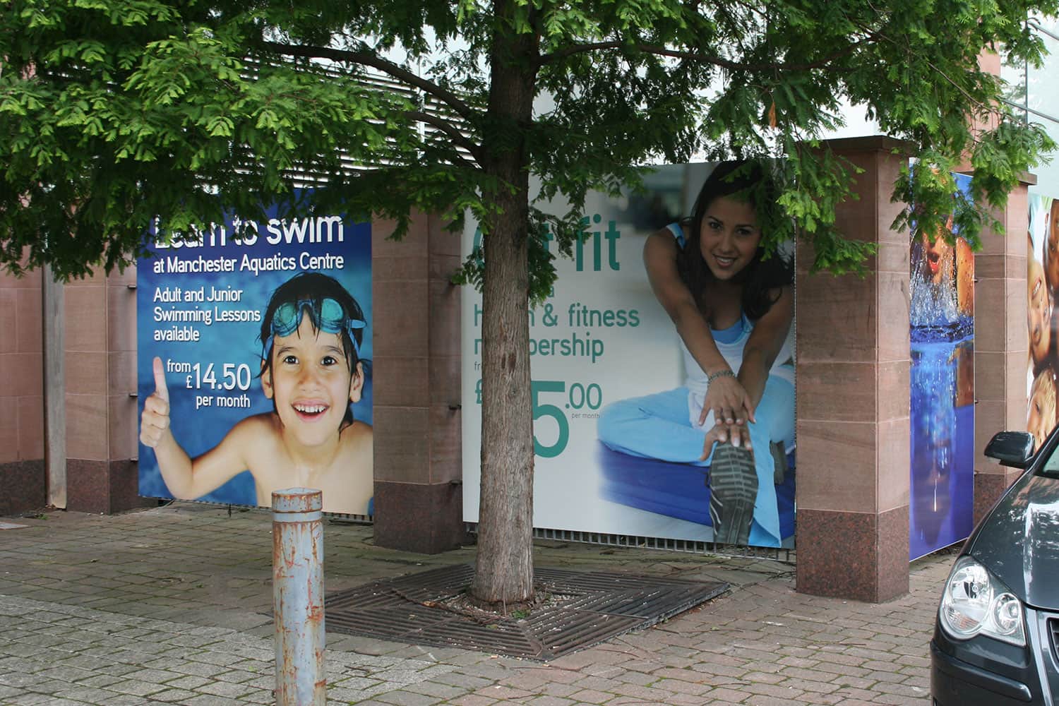 Manchester Aquatics Centre hoarding boards