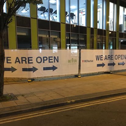 Arcadia Heras digitally printed PVC mesh banners
