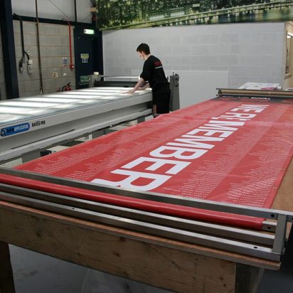 Chorley Council Remembrance digitally printed banner manufacturing process