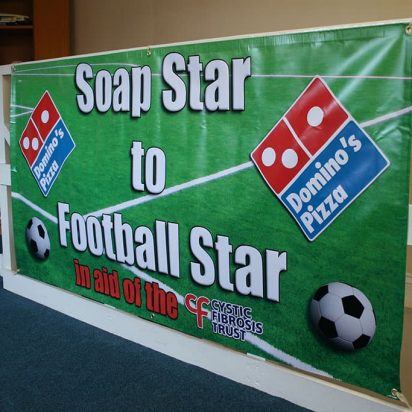 Dominos Pizza full colour digitally printed PVC banner