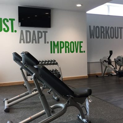 Gym - digitally printed cut vinyl wall graphics