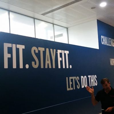 LAT Gym - full colour digitally printed cut vinyl wallpaper graphics
