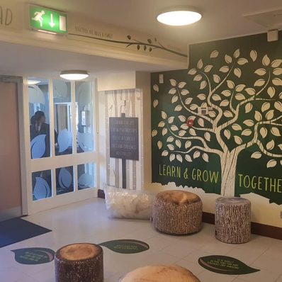 Manor Road Primary School digital printed vinyl full colour wallpaper graphics