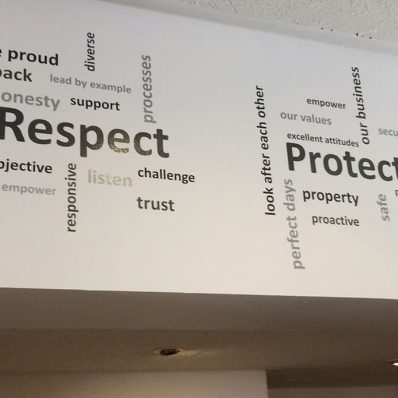NIS - digitally printed cut vinyl wall graphics