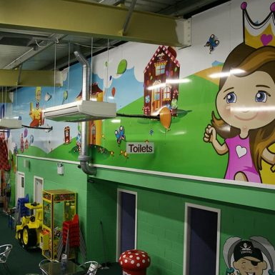 Playtown play area full colour wallpaper theming