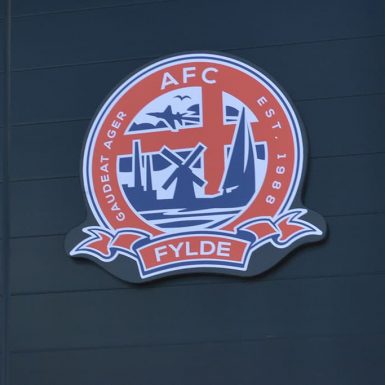 AFC Fylde - huge 5m custom shaped illuminated flex face light box sign
