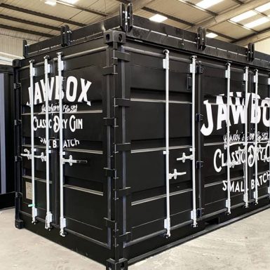 Branded Jawbox Classic Dry Gin - shipping containers