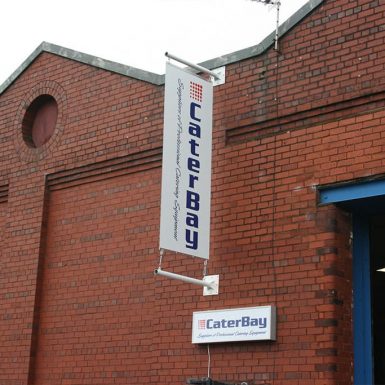 Caterbay - double sided digitally printed projecting banner