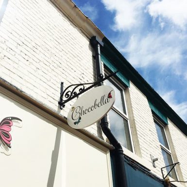 Chocobella - full colour print hanging sign and bracket
