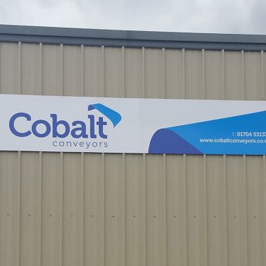 Cobalt Conveyers - digitally printed flat panel sign