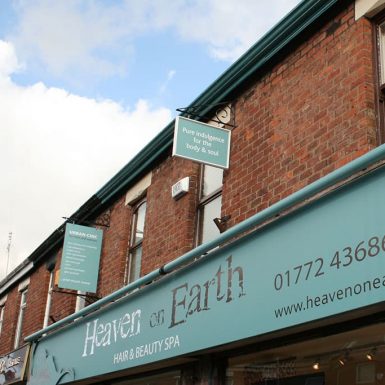 Heaven on Earth - digitally printed projecting swing signs