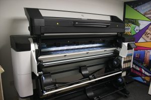 HP Latex 700 W printer with front cover open