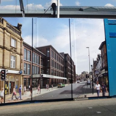 IP Jones - printed graphics direct to hoarding boards