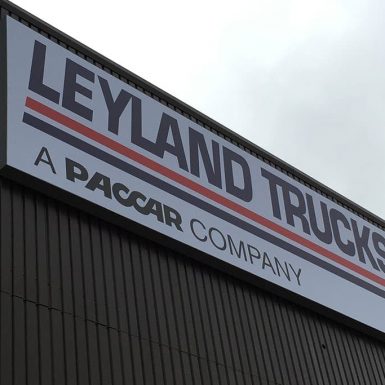 Leyland Trucks - flex face light box LED illuminated digitally printed skin