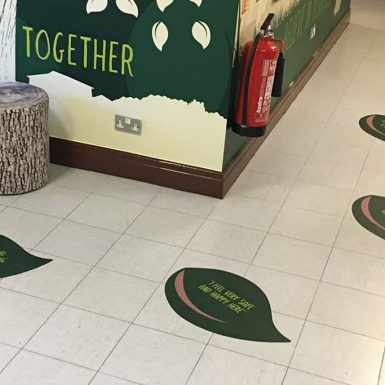 Manor Road Primary School - digitally printed self adhesive-anti-slip vinyl floor graphics