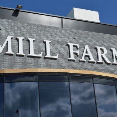 Mill Farm - 6ft tall built-up 3D letters with LED face illumination
