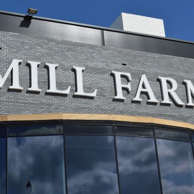 Mill Farm - 6ft tall built-up 3D letters with LED face illumination