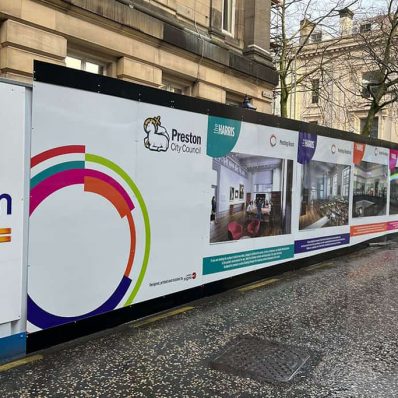 The Harris Preston City Museum - UV printed hoarding panels
