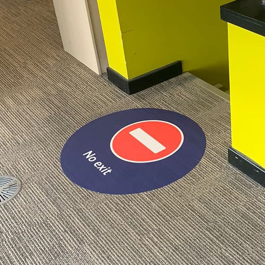 Anti-slip circular floor sticker - banner