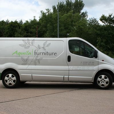 Aquila Furniture - print and cut vinyl vehicle graphics