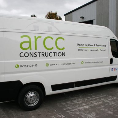 Arc construction - digitally printed cut vinyl vehicle graphics