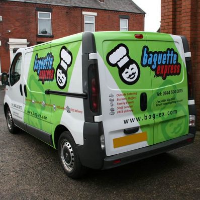 Baguette Express - digitally printed part vehicle wrap