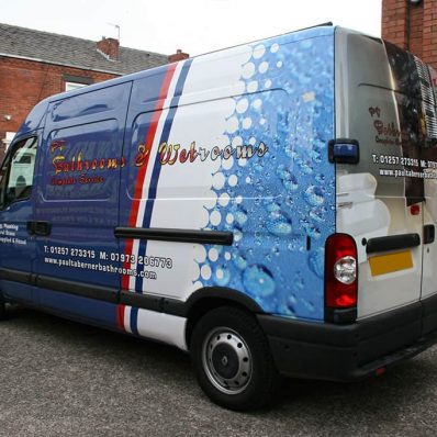 Bathrooms &-Wetrooms Movano - digitally printed part vehicle wrap