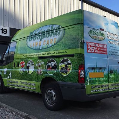 Bespoke Lawncare Transit - digitally printed full vehicle wrap