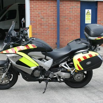 Blood Service motorbike - chapter-8 reflective graphics