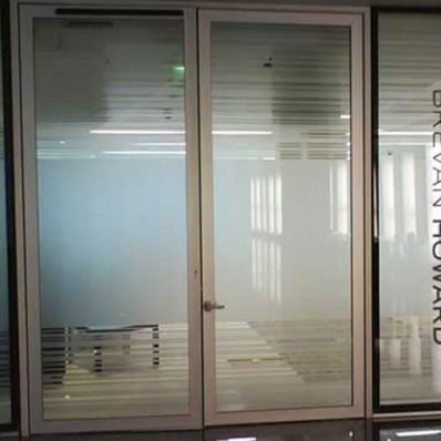 Brevan Howard - etched glass window vinyl office manifestation