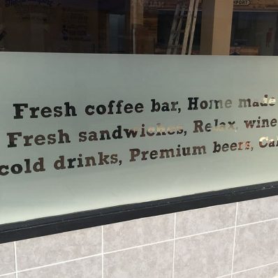 Café Varley - printed and frosted window graphics