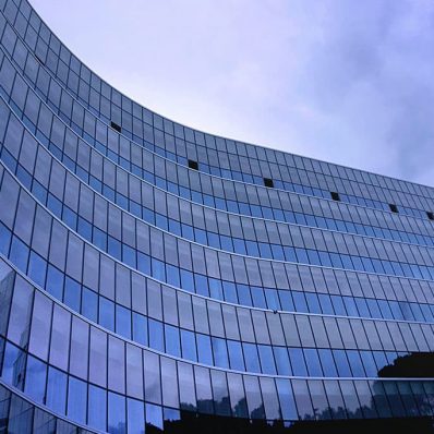 City office - reflective solar control window vinyl with UV protection