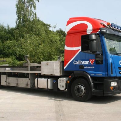 Collinson - full vehicle wrap using colour change red white and blue wrapping vinyl