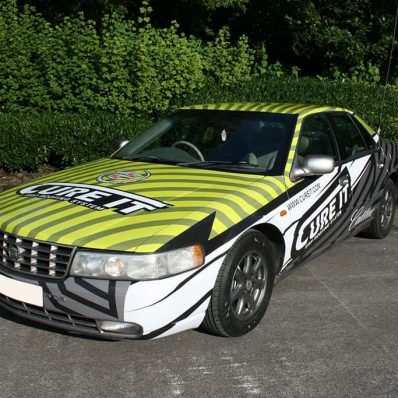 Cure It GRP Roofing System - digitally printed full colour vinyl car wrap