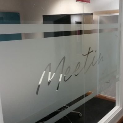 Diamond Interiors - etched effect internal window graphics