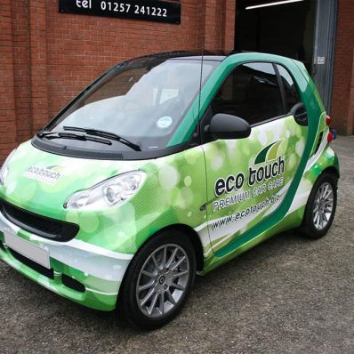 Eco Touch Smart car - digitally printed full vehicle wrap