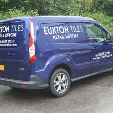 Euxton Tiles - print and cut vinyl vehicle graphics