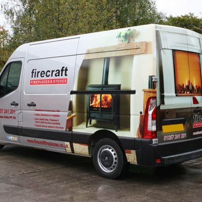 Firecraft - digitally printed part van wrap