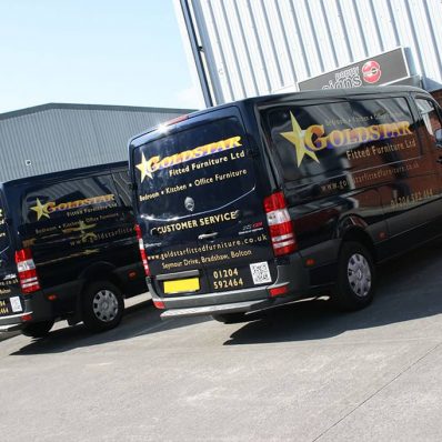 Gold Star Furniture fleet - print and cut vinyl vehicle graphics