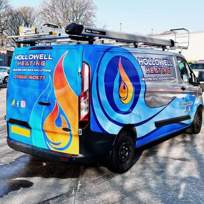 Hollowell Heating - full colour cast vinyl part van wrap