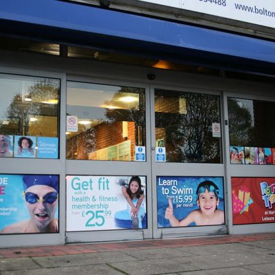 Horwich Leisure Centre - full colour window graphics and wraps