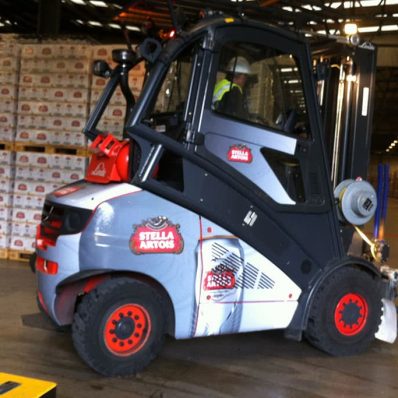 Inbev forklift truck Stella Artois - digitally printed part wrap