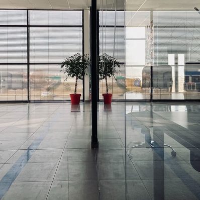 Inside office unit - solar control window vinyl