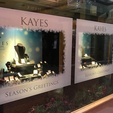 Kayes Christmas - contour cut window graphics