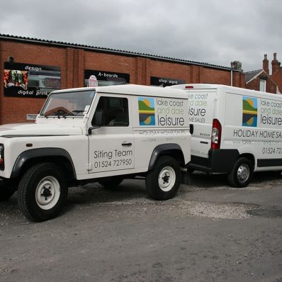 Lakes Coast and-dale fleet - digital print and cut vehicle graphics